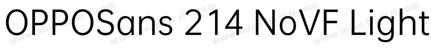 OPPOSans 214 NoVF Light字体转换